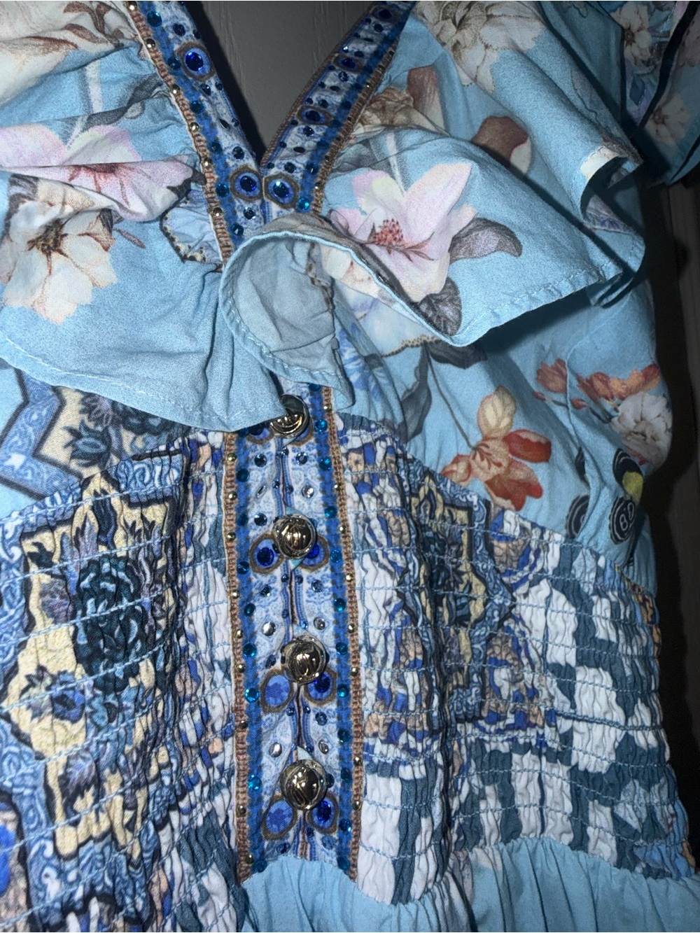 Camilla beautiful Tiered Dress With Neck Frill Al Manial Palace Memoirs - Picture 11 of 15